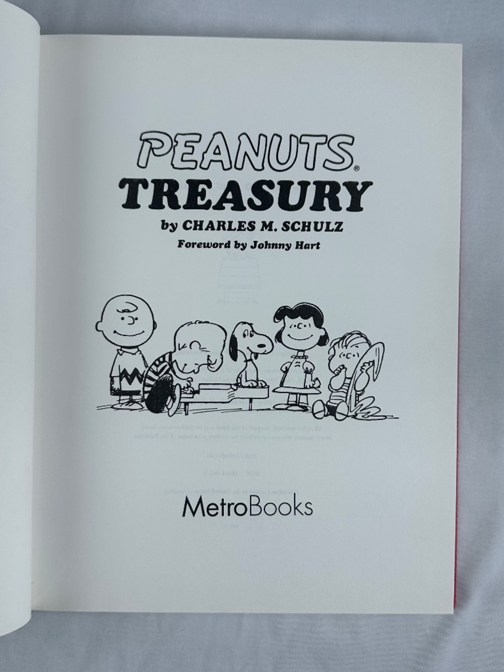 Peanuts Treasury Cartooning Book By Charles M. Schulz, Red Cover